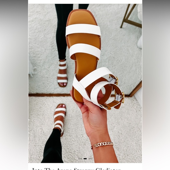 white sandal strappy - Picture 1 of 6